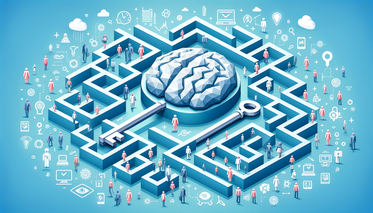 Low poly art style image representing the concept of Psychological Hacks in Marketing