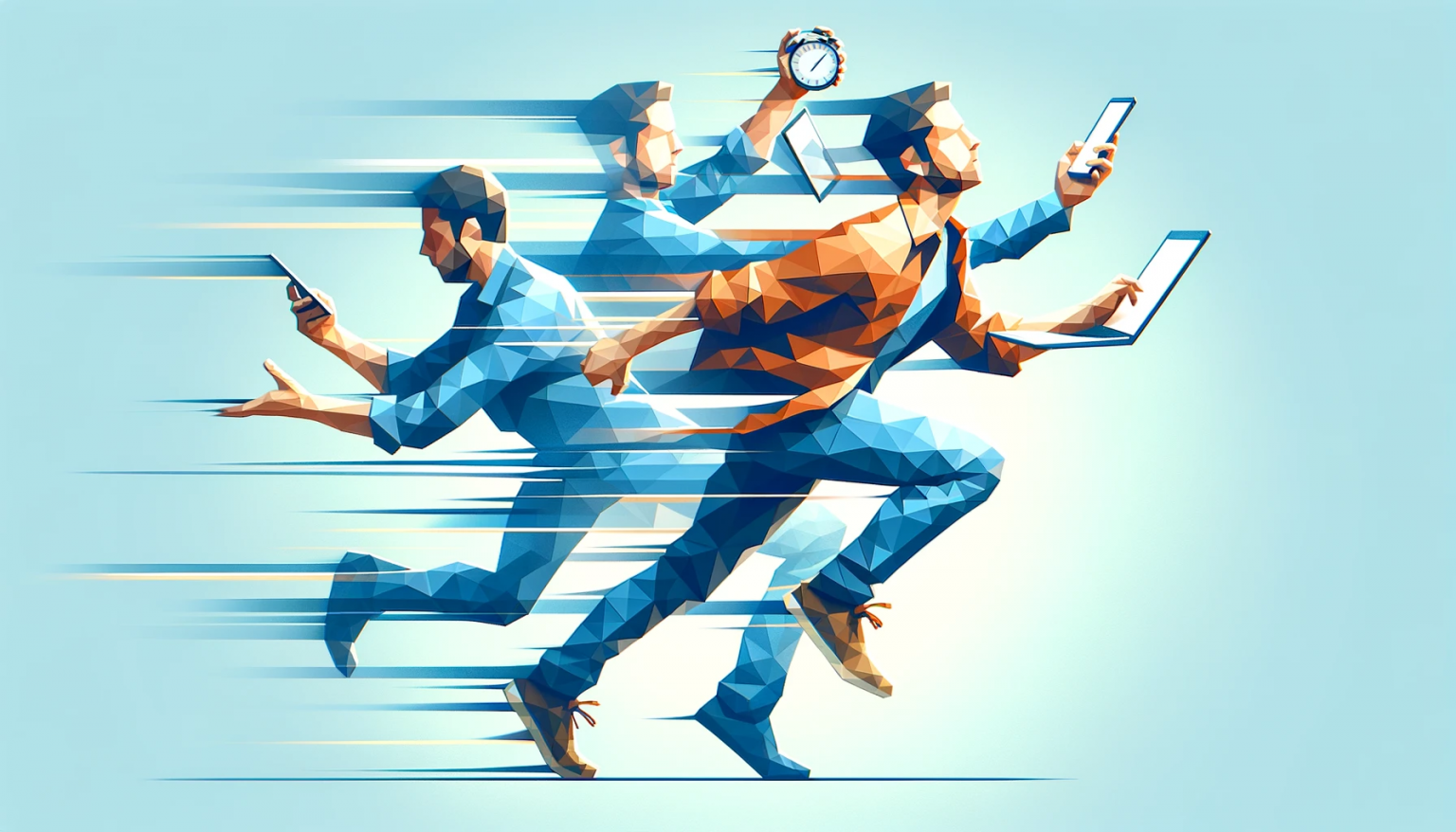 Image of a millennial individual in a dynamic pose, symbolizing activity and engagement. The individual should appear energetic and in motion