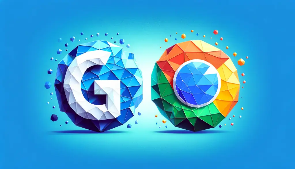 image representing the competition between Bing Search Engine and Google Search Engine